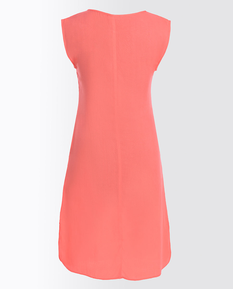 Strawberry Ice Pink Rayon Slip Dress