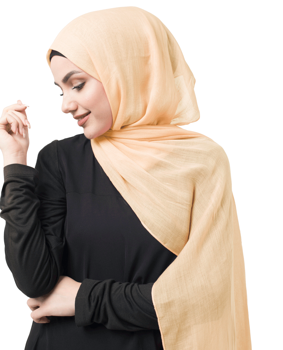 Golden Haze Cotton Voile Scarf