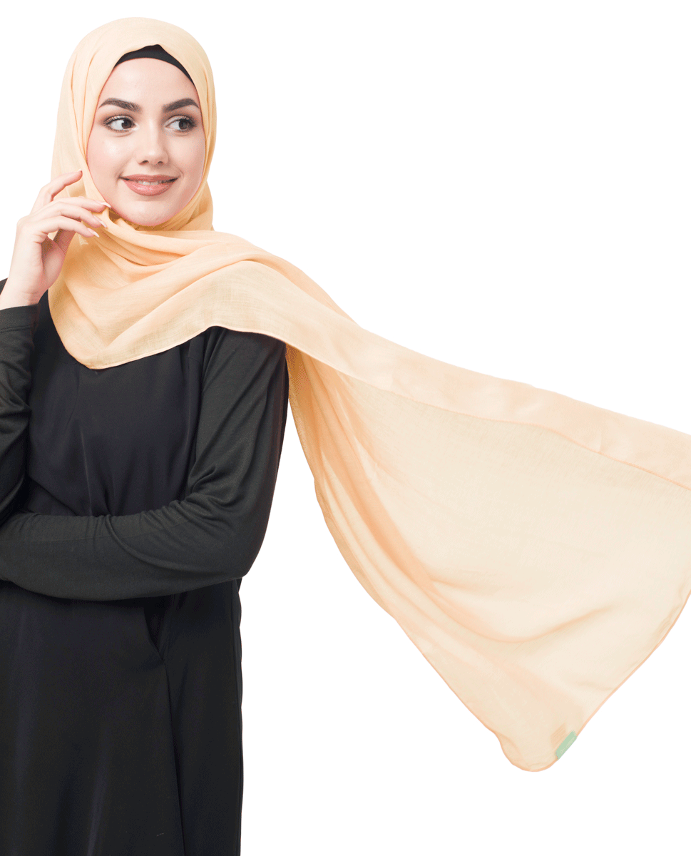 Golden Haze Cotton Voile Scarf