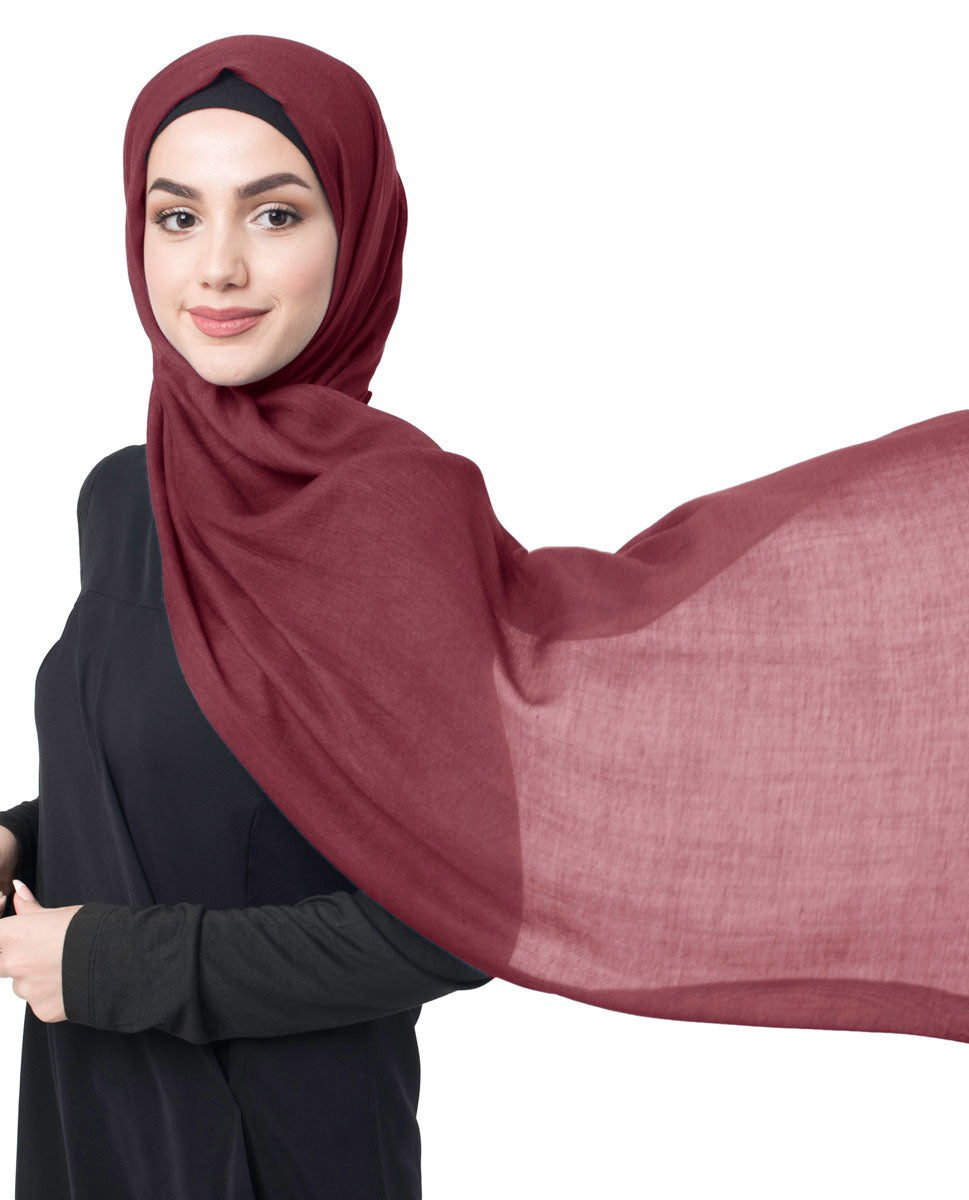 Rum Raisin Cotton Voile Scarf