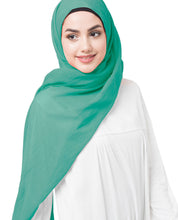 Aqua Green Cotton Voile Scarf