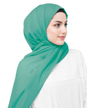 Aqua Green Cotton Voile Scarf