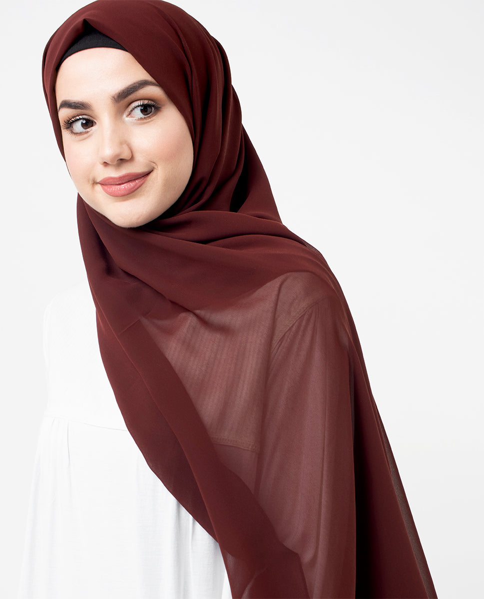 Raisin Poly Georgette Scarf