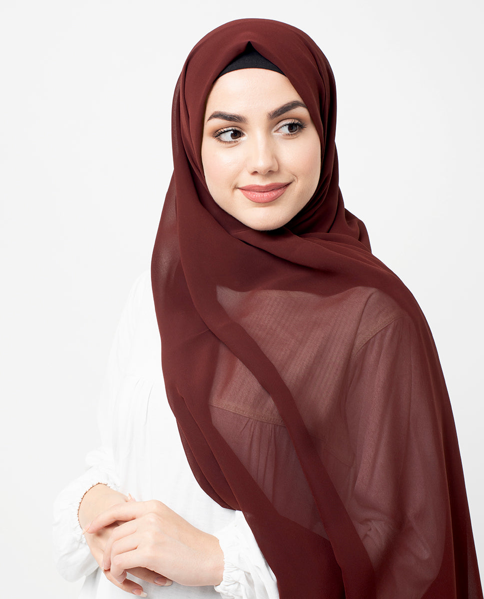 Raisin Poly Georgette Scarf