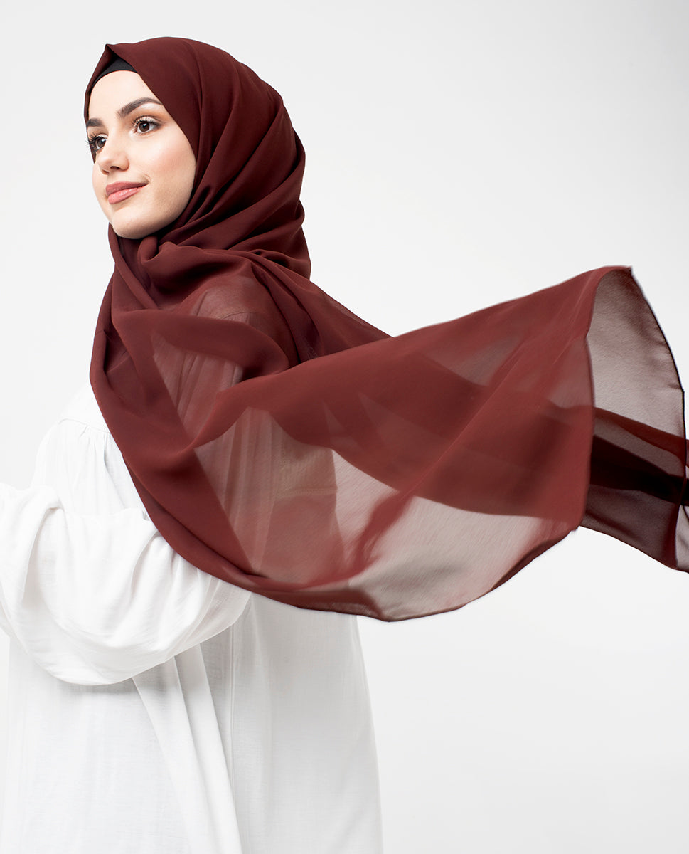 Raisin Poly Georgette Scarf