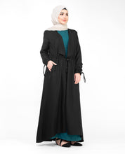 Black Full Length Waterfall Outerwear
