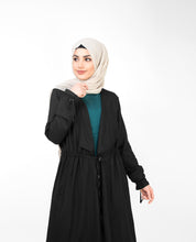 Black Full Length Waterfall Outerwear