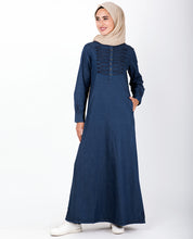 Denim Braided Military Jilbab