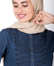 Denim Braided Military Jilbab