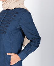 Denim Braided Military Jilbab