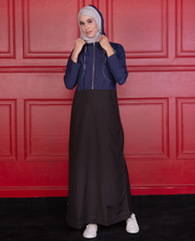 DualTone Hooded Black and Navy Jilbab