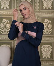 Blue Essence Raised Neck Jilbab