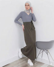 Olive & Grey Urban Belted Jilbab