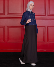 DualTone Hooded Black and Navy Jilbab