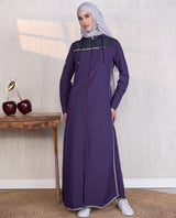 Deep Purple Modest Edge Jilbab