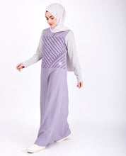 Purple And Grey Smart Look Jilbab