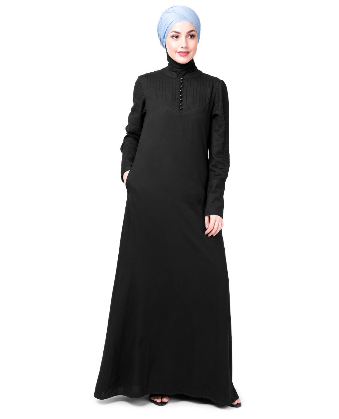 Flared Fit Black Abaya