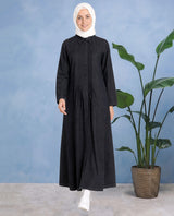 Signature Style Black Denim Shirt Abaya