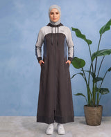 Skyline Contrast Detachable Hood Jilbab