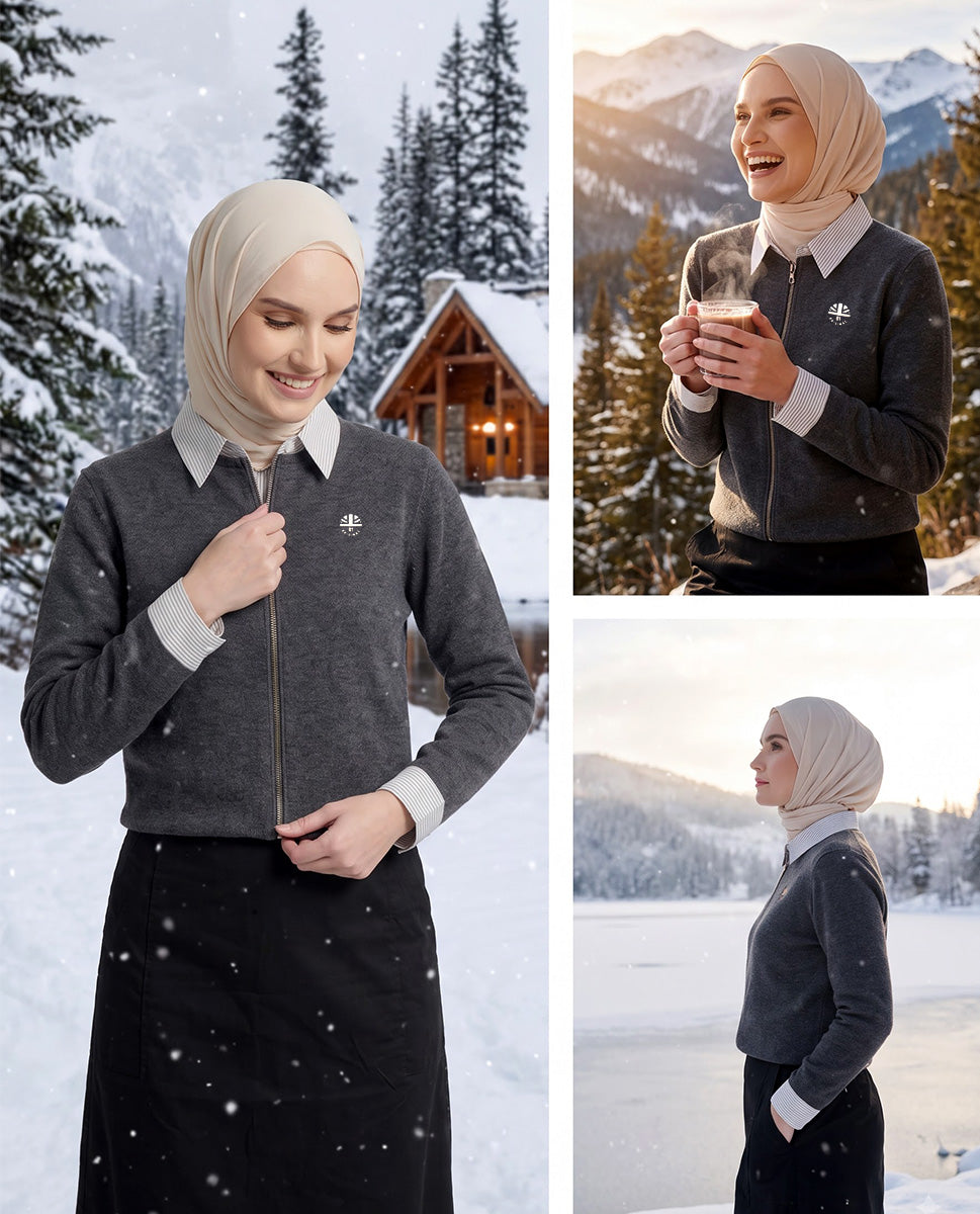 Urban Luxe Textured  Winter Jilbab