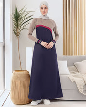 Violet Drift Contrast Color Jilbab