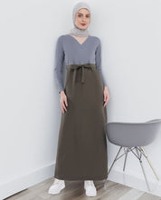 Olive & Grey Urban Belted Jilbab