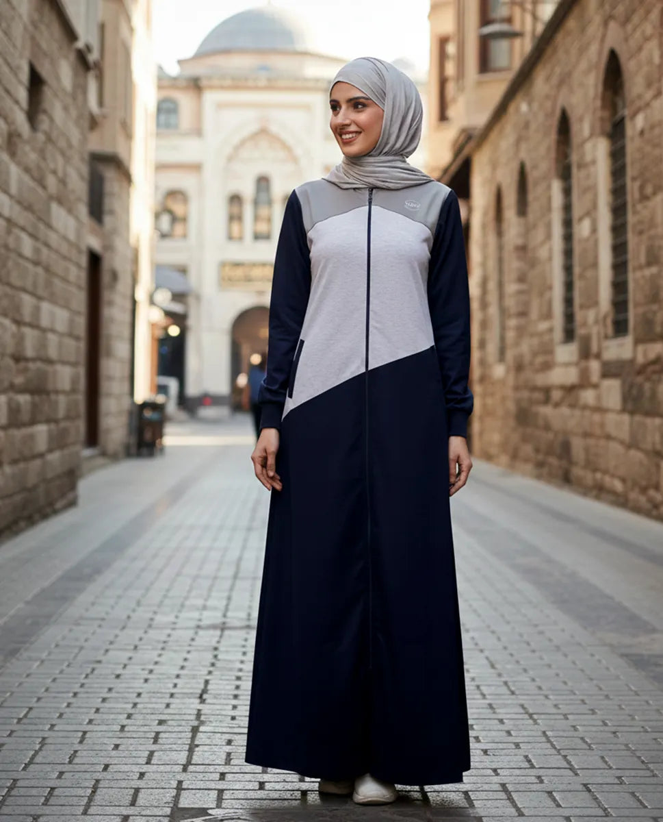 City Comfort Navy Contrast Jilbab