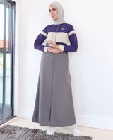 Urban Flow Grey and Plum Blue jilbab