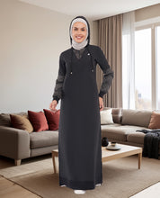 Midnight Black Detachable Hood Jilbab