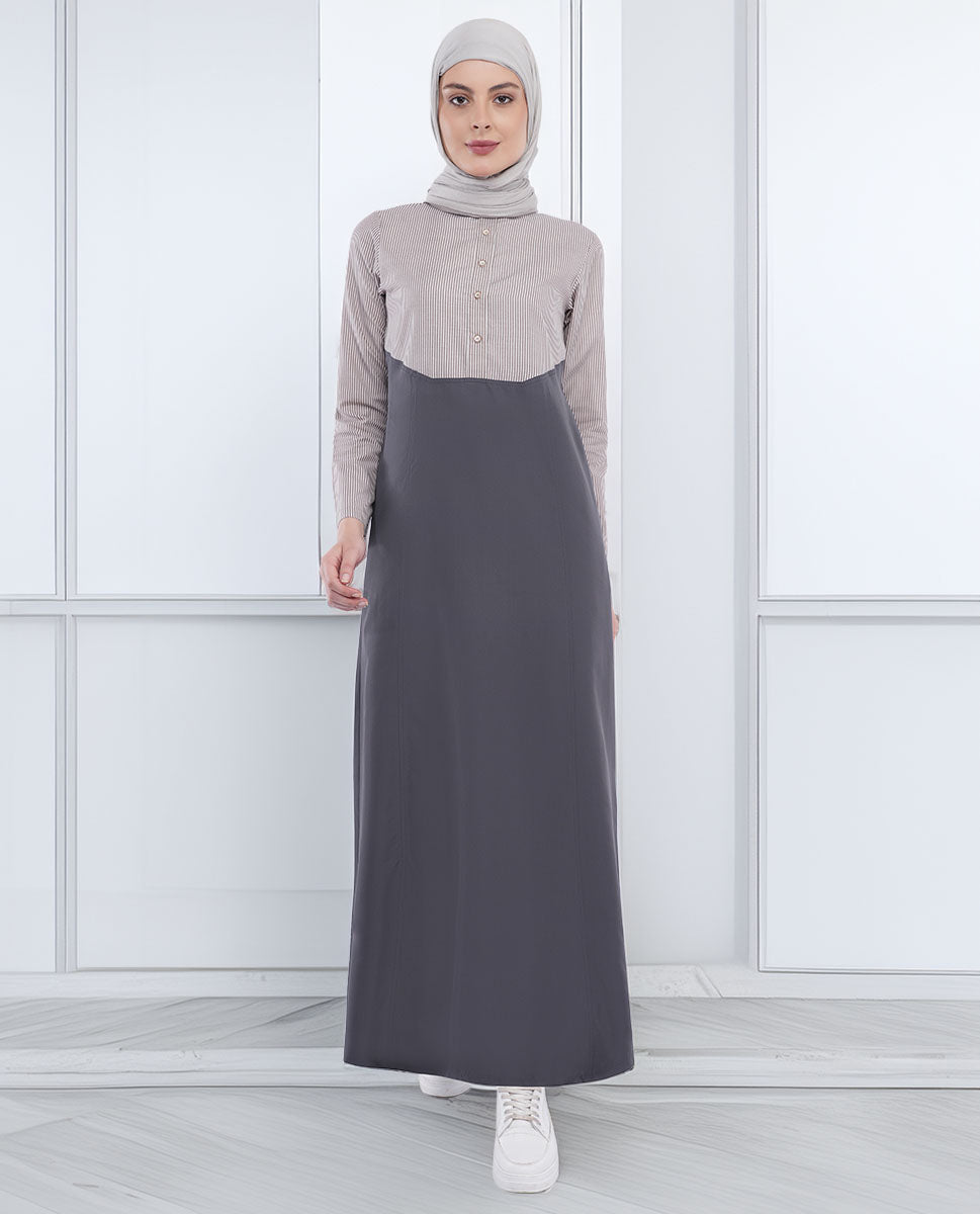 Calm Contrast Smart Look Jilbab