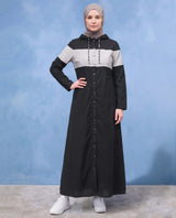 Urban Stripes Detachable Hood Jilbab