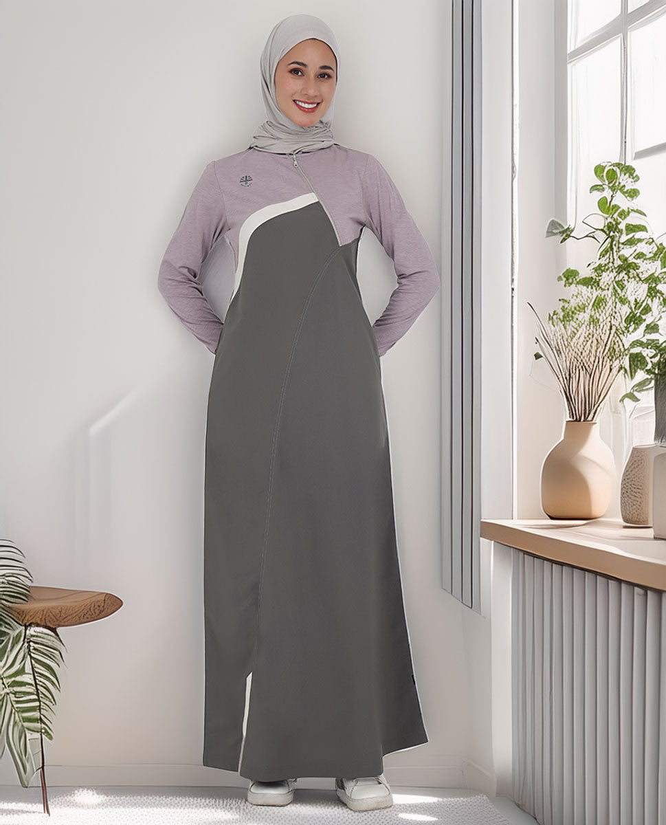 Urban Grey Contrast Color Jilbab