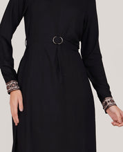 Black Pearl Embroidered Abaya