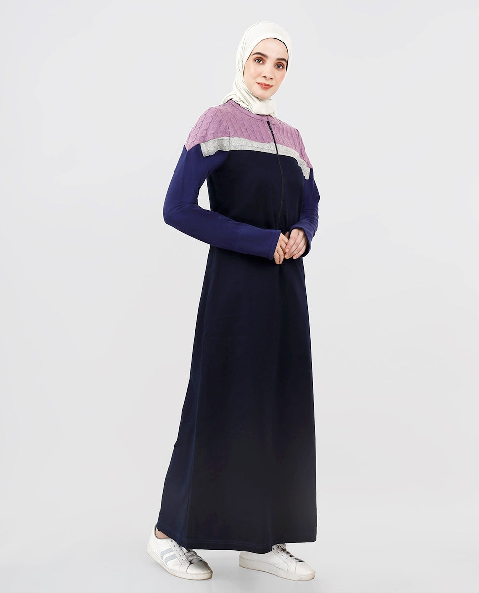 Luxury Knit Blue Winter Jilbab