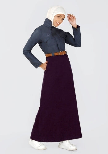 Jacket Style Purple Winter Jilbab