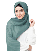 Alpine Green Poly Georgette Scarf
