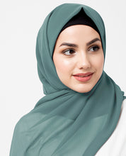 Alpine Green Poly Georgette Scarf