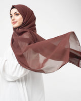 Cognac Poly Georgette Scarf
