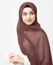 Cognac Poly Georgette Scarf