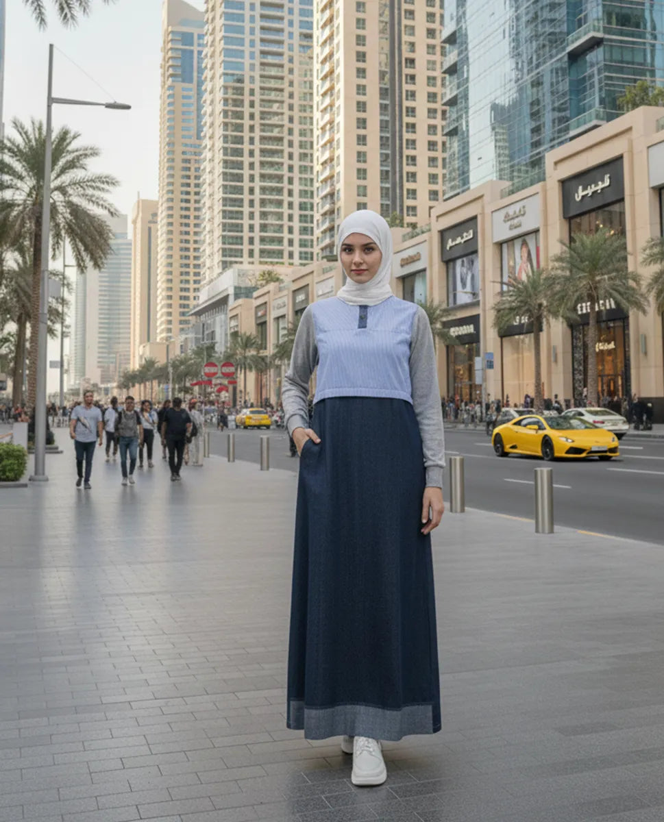 Urban Contrast Relaxed Fit Jilbab