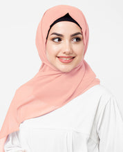 Coral Pink Poly Georgette Scarf