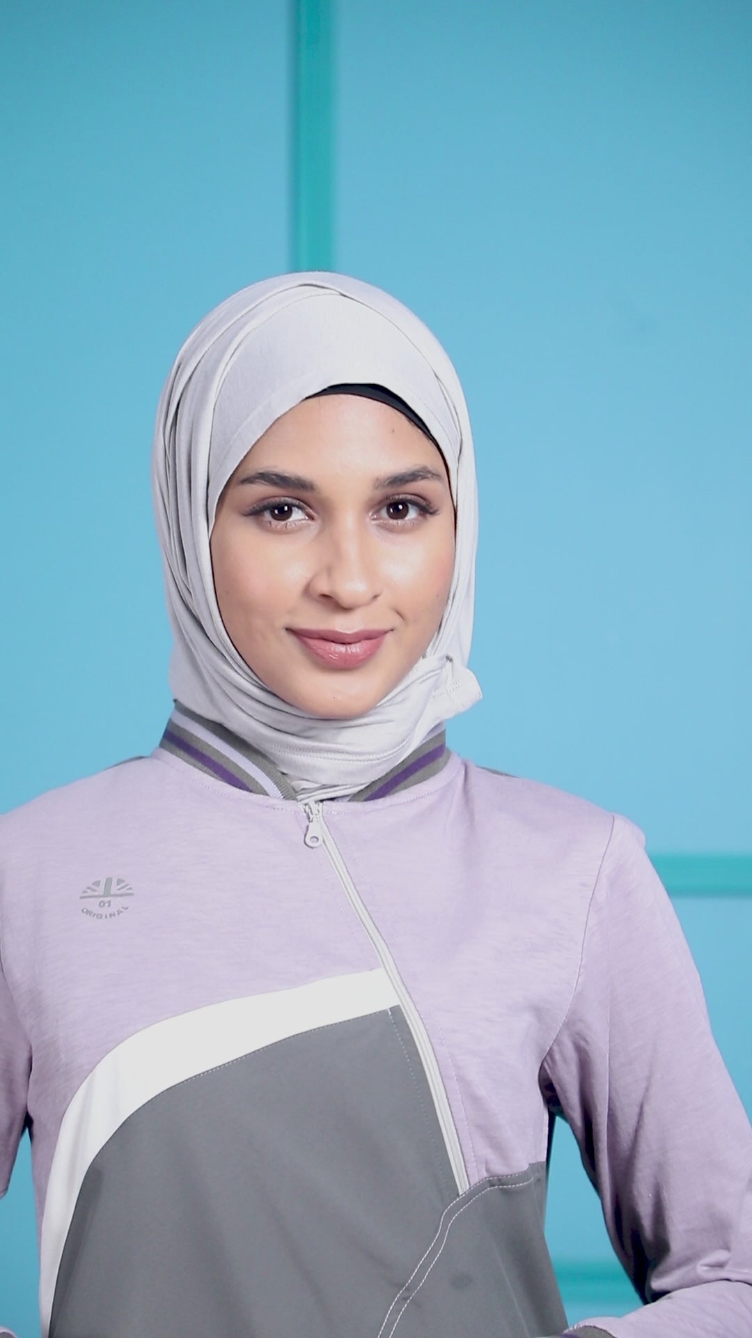 Urban Grey Contrast Color Jilbab