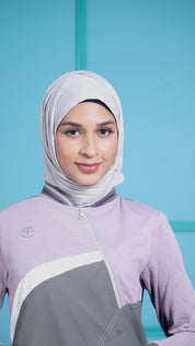 Urban Grey Contrast Color Jilbab