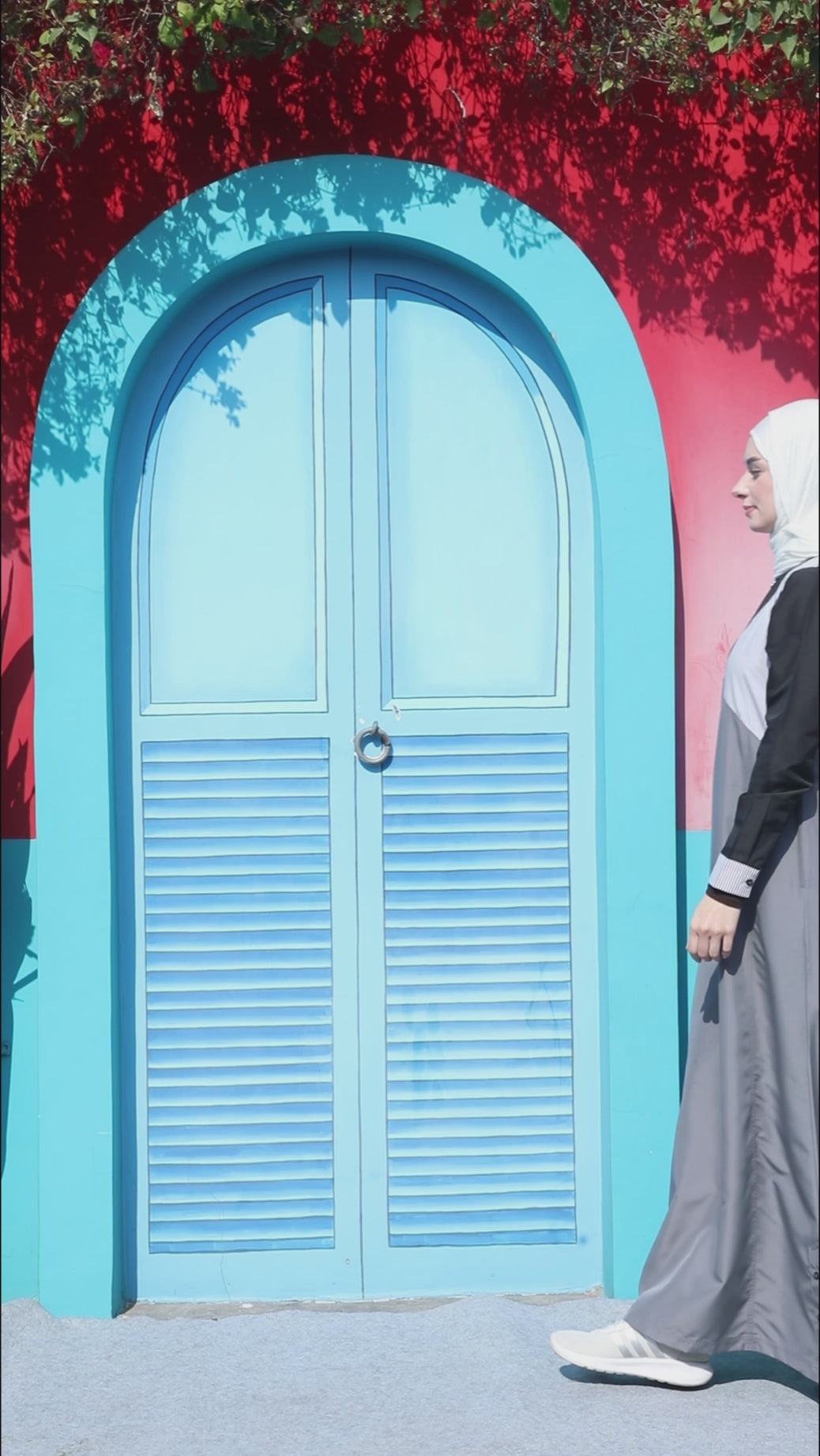 Shadow & Mist Color Block Jilbab