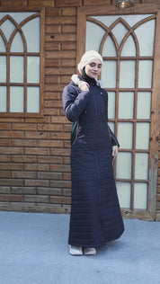 Luxe Fur Hooded Quilted Jilbab