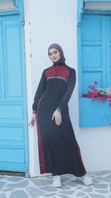 Modest Edge Contrast Jilbab