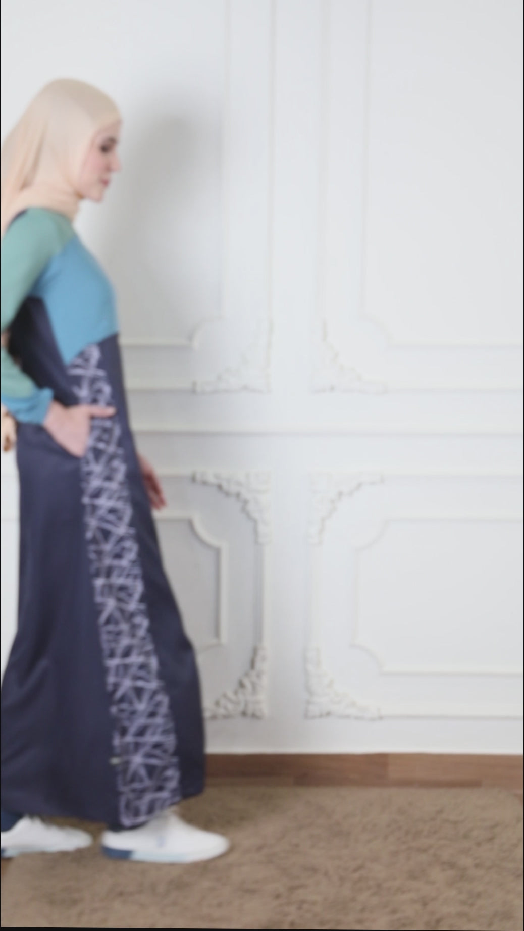Oceanic Breeze Color Contrast Jilbab