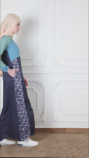 Oceanic Breeze Color Contrast Jilbab