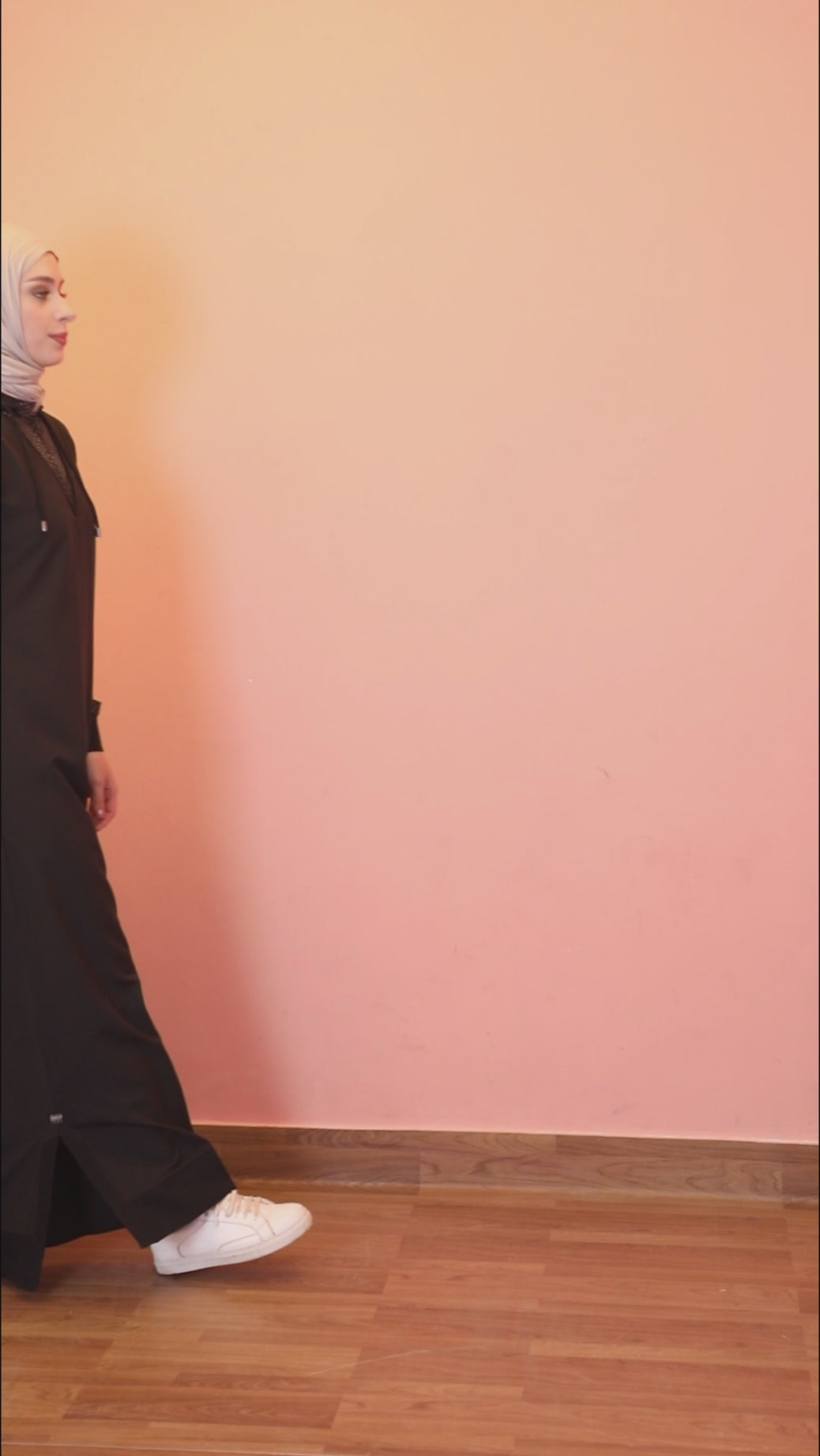 Midnight Black Detachable Hood Jilbab