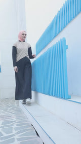 Urban Cross Contrast Colored Jilbab